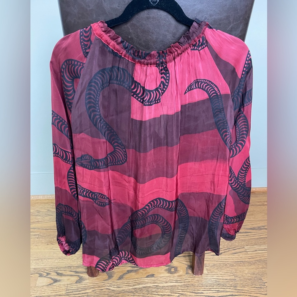 NWT Natalie Martin Elise Top in size XS. Ament Oxblood color. - Picture 6 of 6